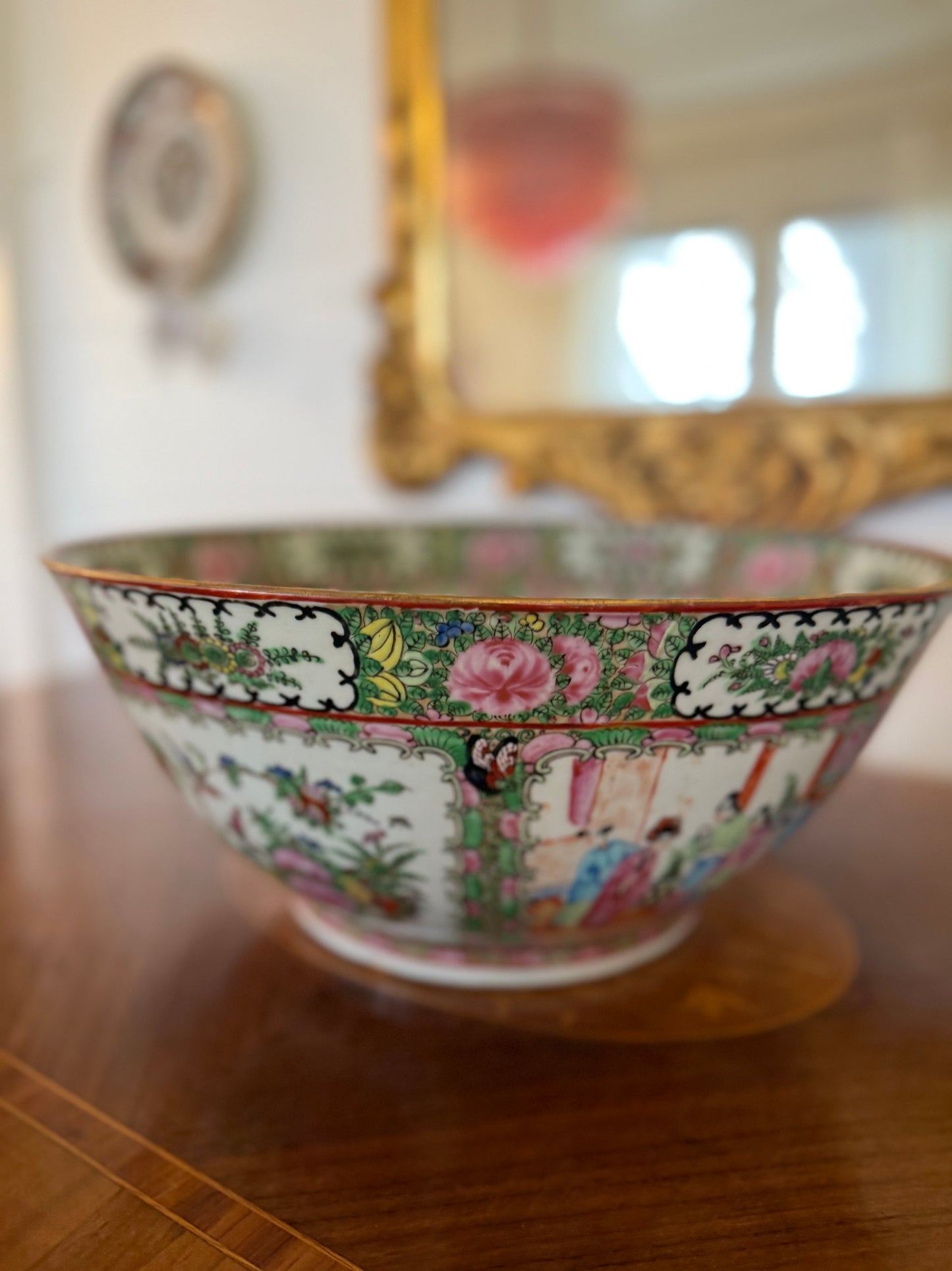 Rose Medallion Punch Bowl
