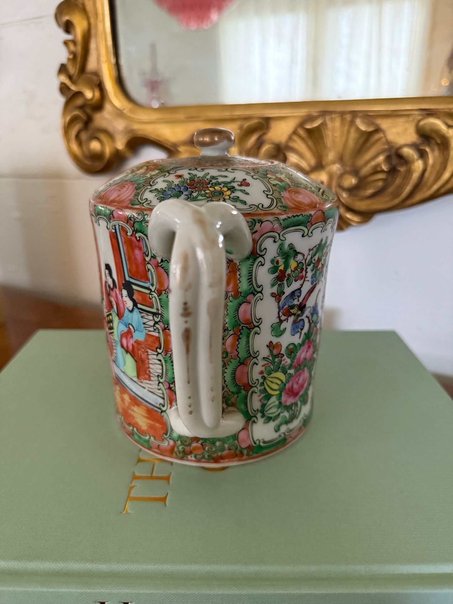 Rose Medallion Antique Tea Pot