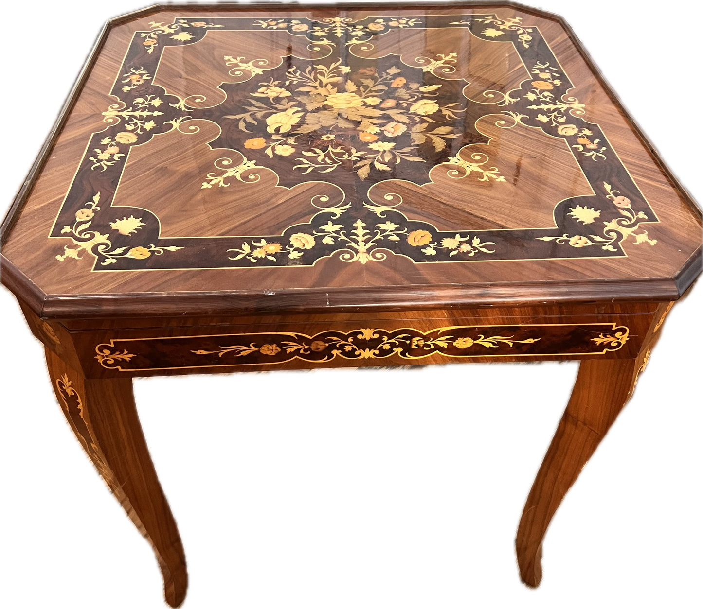 GAME TABLE with Flip Top, Backgammon & Roulette Wheel Table