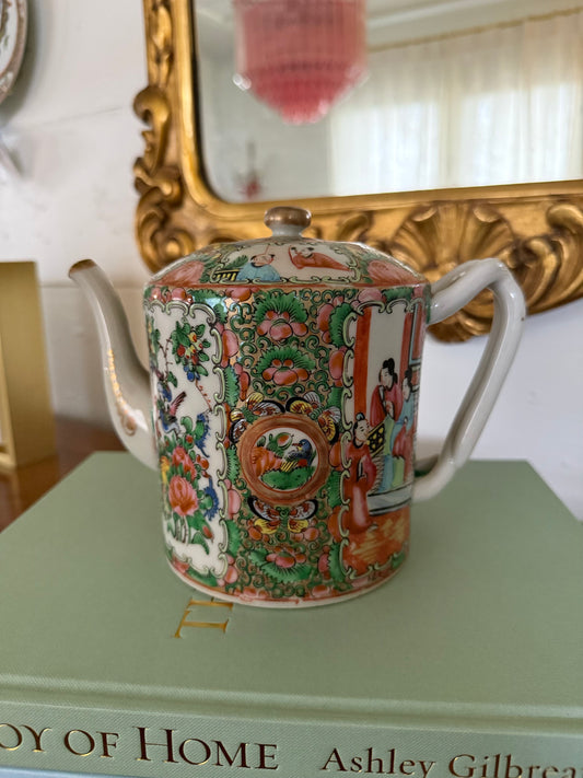 Rose Medallion Antique Tea Pot