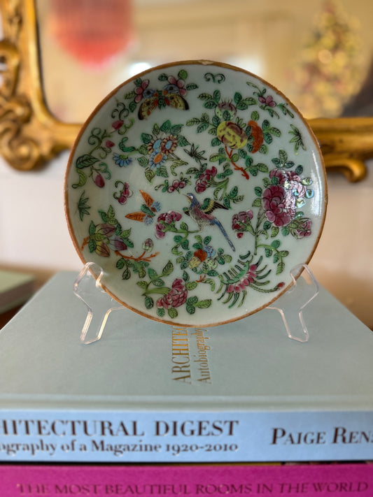 Rose Medallion Celadon Plate #3