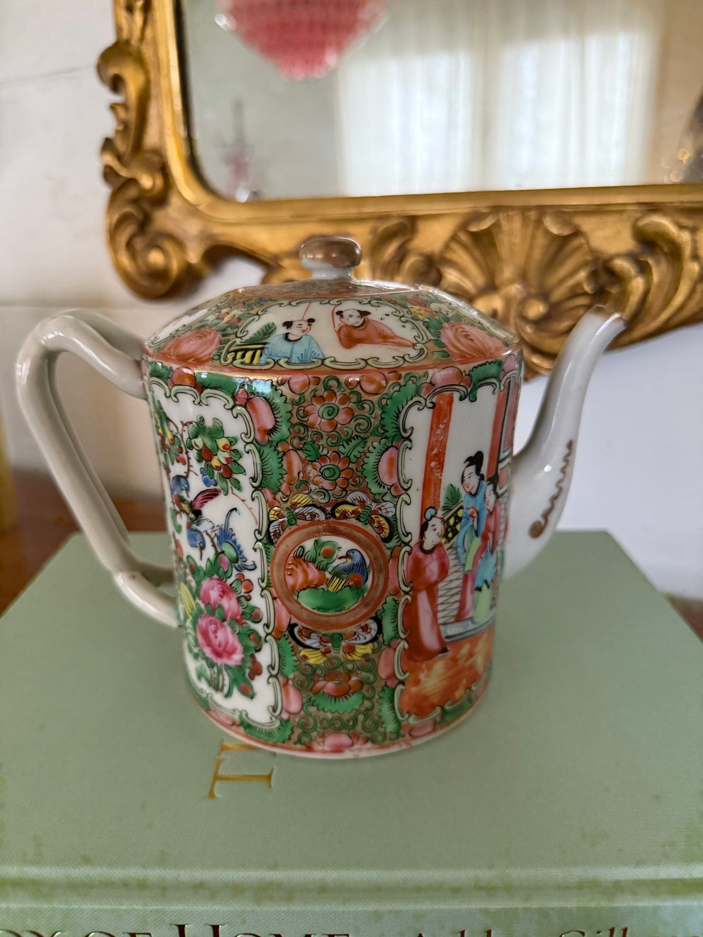 Rose Medallion Antique Tea Pot