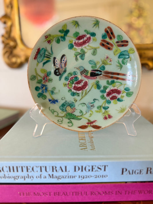 Rose Medallion Celadon Plate #4