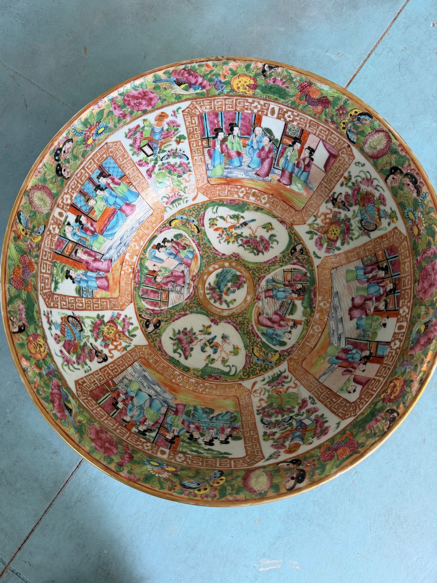Antique Rose Medallion Bowl