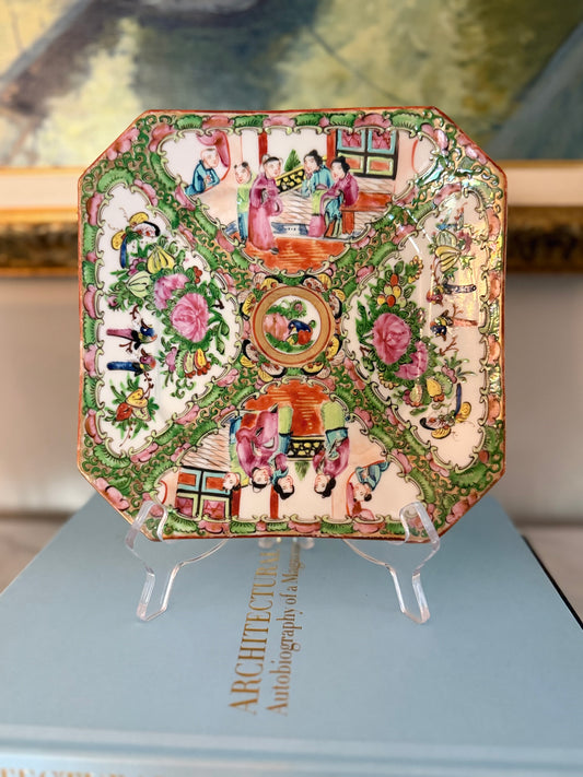 Rose Medallion Octagon Plate