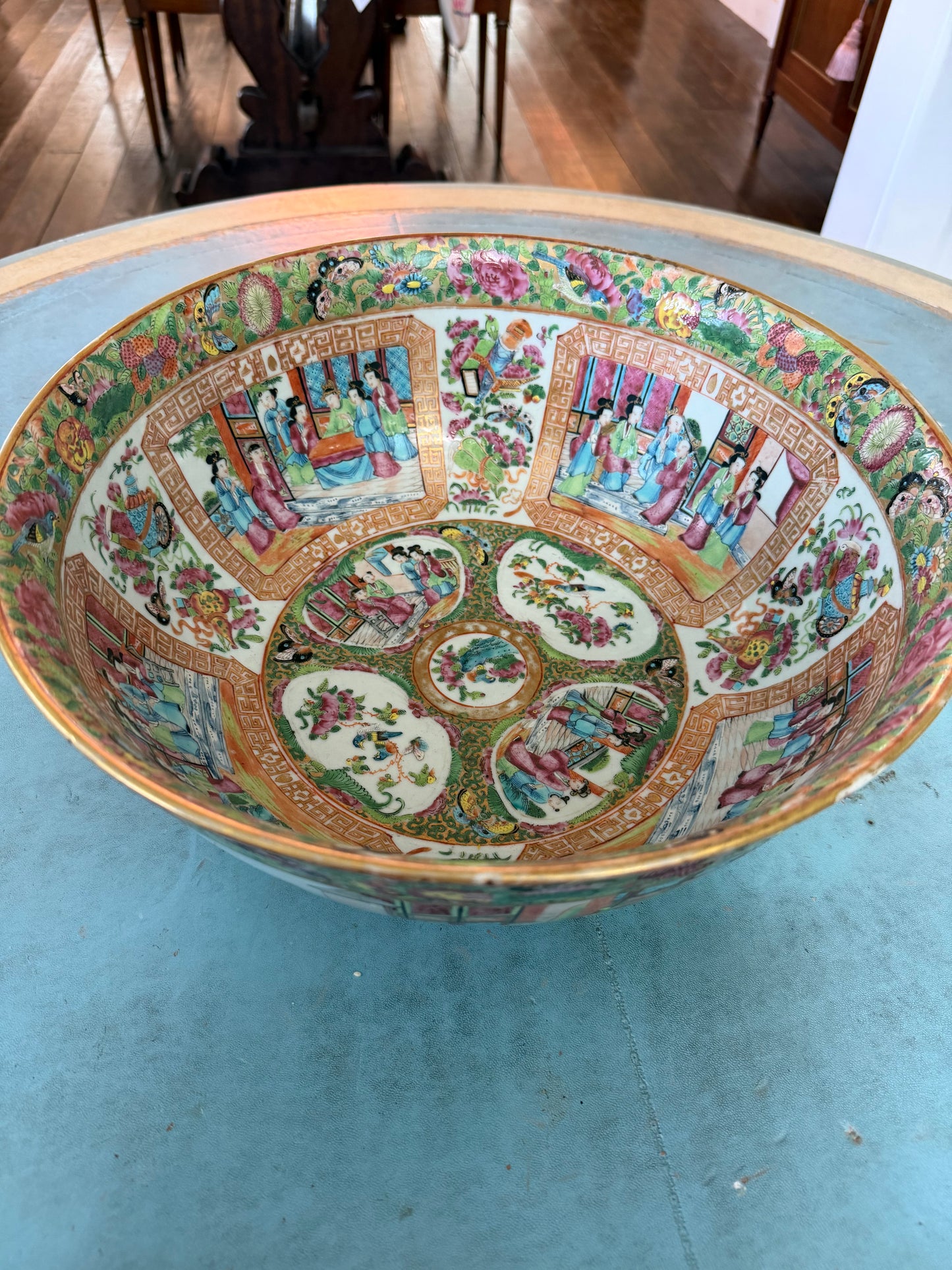 Antique Rose Medallion Bowl