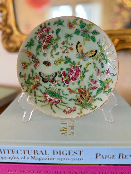 Rose Medallion Celadon Plate #2