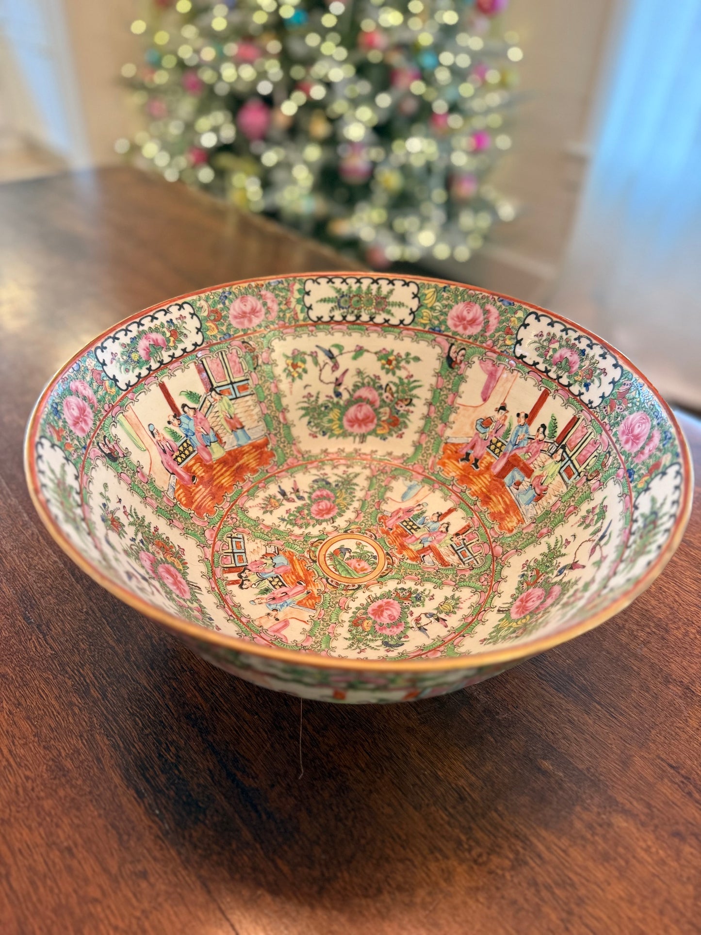 Rose Medallion Punch Bowl
