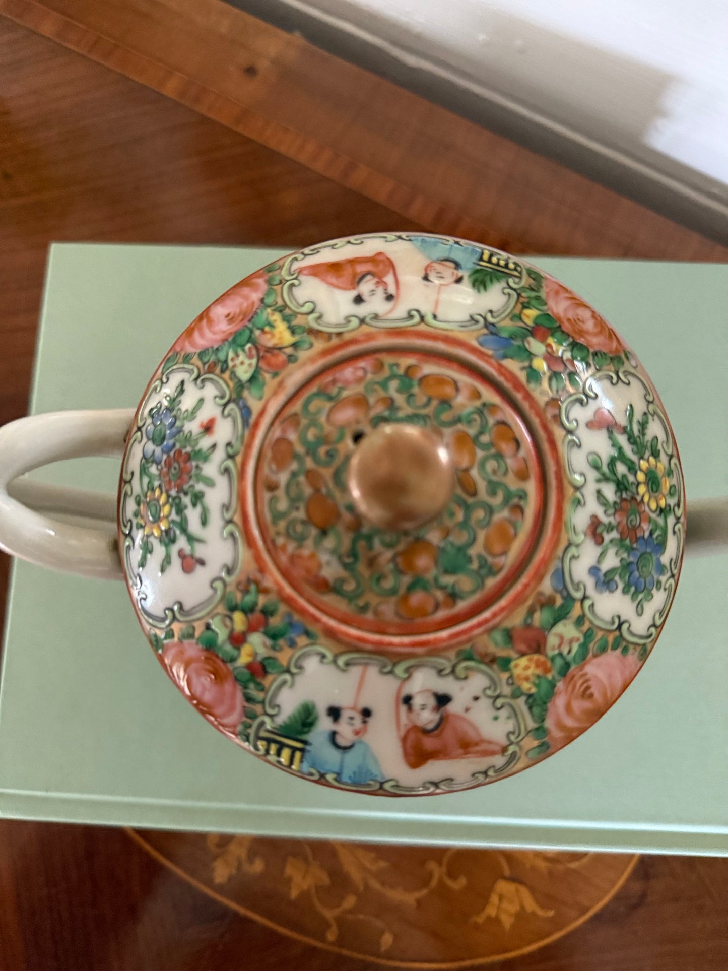Rose Medallion Antique Tea Pot