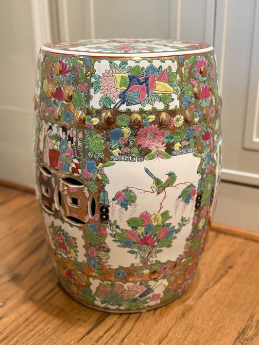 Rose Medallion Garden Stool