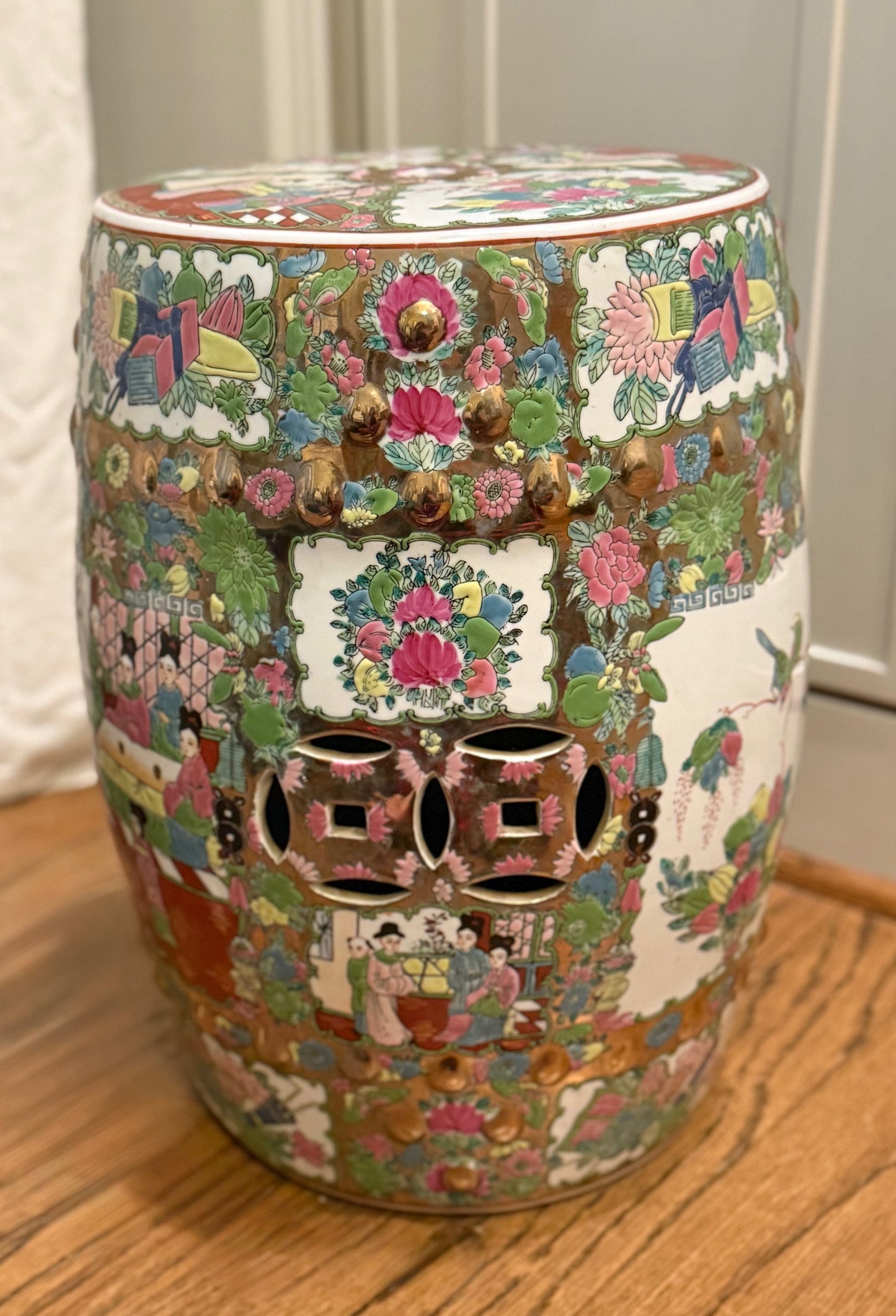 Rose Medallion Garden Stool